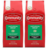 Community Coffee Café Special Decaf 64 Ounces, Medium Dark Roast Ground Coffee, 32 Ounce Bag (Pack of 2)