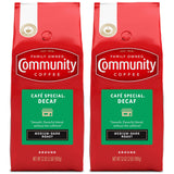 Community Coffee Café Special Decaf 64 Ounces, Medium Dark Roast Ground Coffee, 32 Ounce Bag (Pack of 2)
