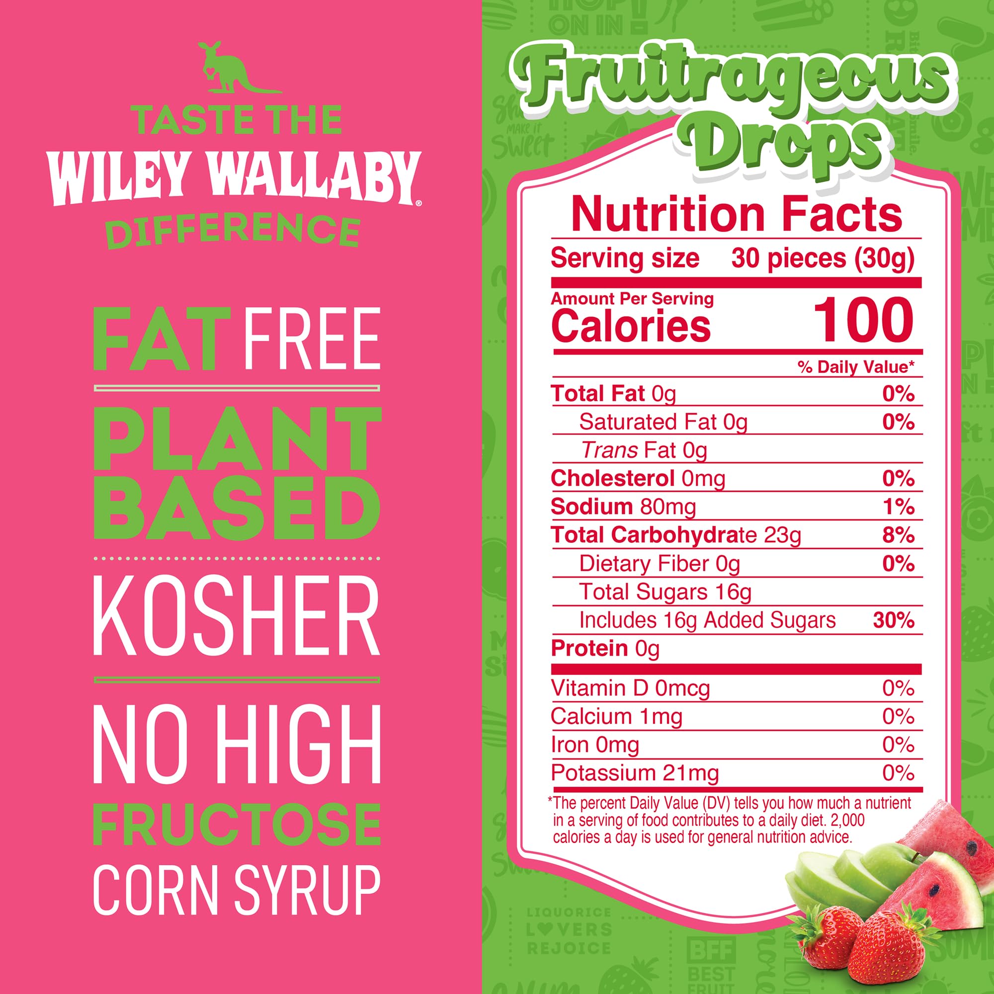 Wiley Wallaby Licorice Candy Drops | Sourrageous and Fruitrageous Drops | 6 Ounce | 2 Pack