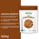 Quay Naturals Organic Tigernuts 16 oz, Raw, for Snacking, Baking, Smoothies, Yogurt & Salad - Chufa Nuts - High Fiber, Gluten Free & Keto Friendly