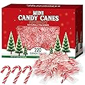 Bulk Mini Candy Cane Individually Wrapped 220 Pack - Small Peppermint Candy Canes Naturally Flavored Red & White Christmas Candy For Holiday Gifts