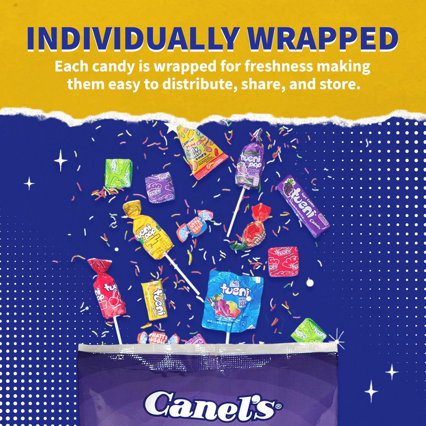 Canel’s Mexican Candy Mix Bag, Assorted Candy with Fruit Chews, Gum, Lollipops, Cherry Sours, and Jelly Beans, for Parties and Sharing, 3.5 Pound Bag