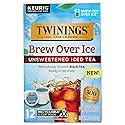 Twinings Brew Over Ice Unsweetened Black Iced Tea K-Cup Pods for Keurig, Caffeinated - 12 Count