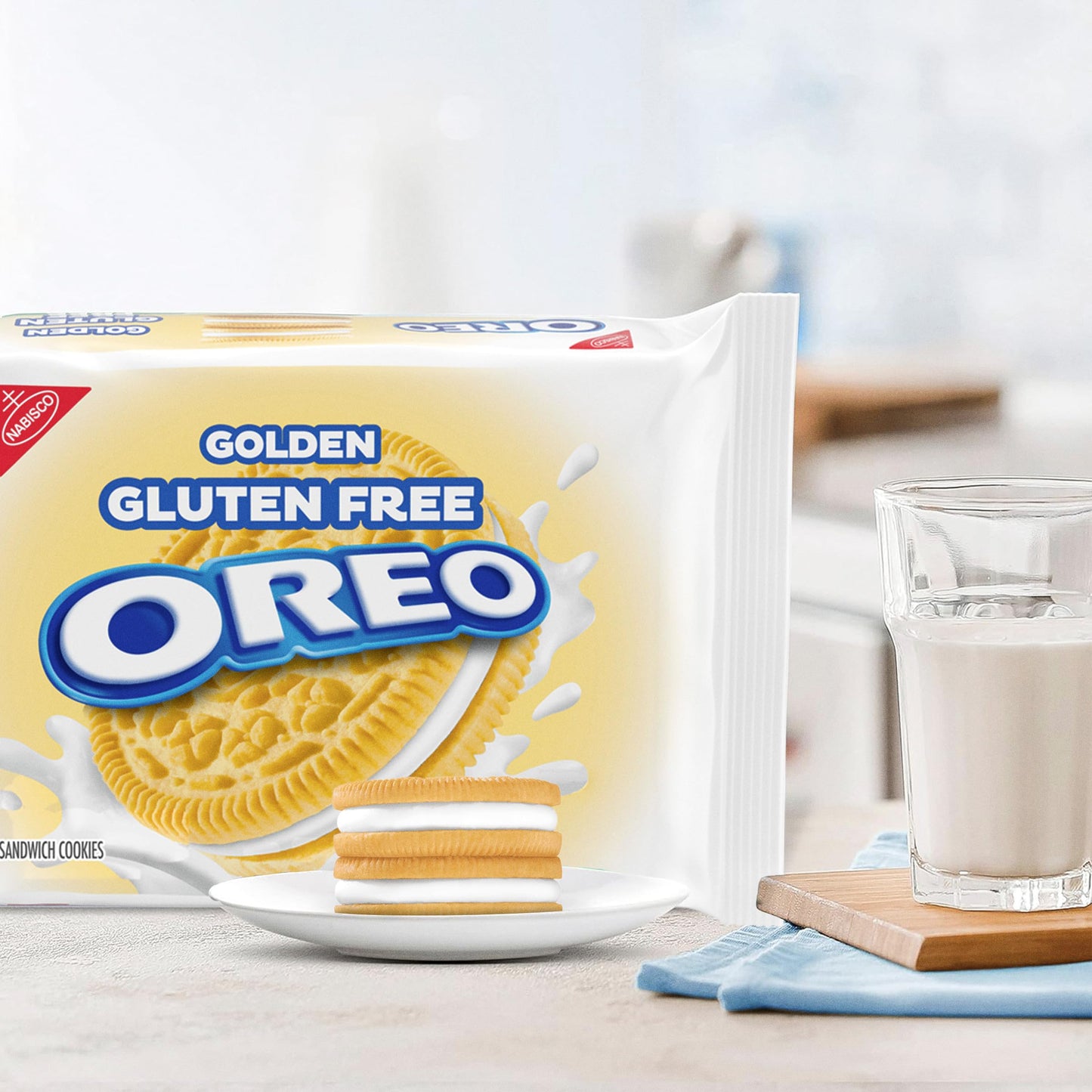 OREO Gluten Free Golden Sandwich Cookies, Gluten Free Cookies, 12.08 oz