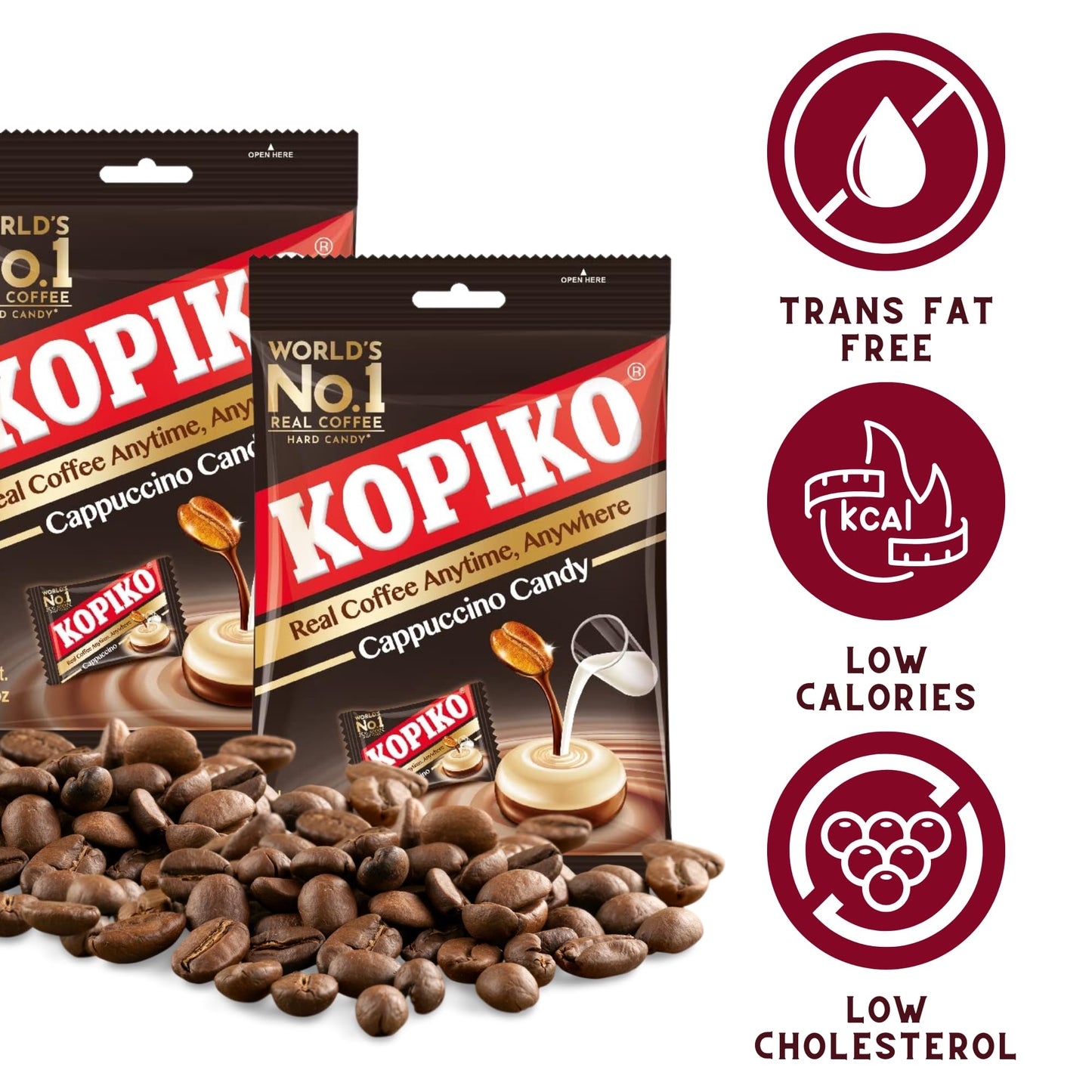 2 Packs Kopiko Cappuccino Candy 4.23 Oz