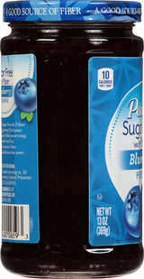 Polaner Sugar Free with Fiber, Blueberry Preserves, 13 Ounce