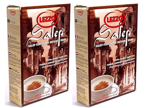 Lezzo Salep, Turkish Flavored Instant Drink, 2 pack of 200g/7.05oz boxes