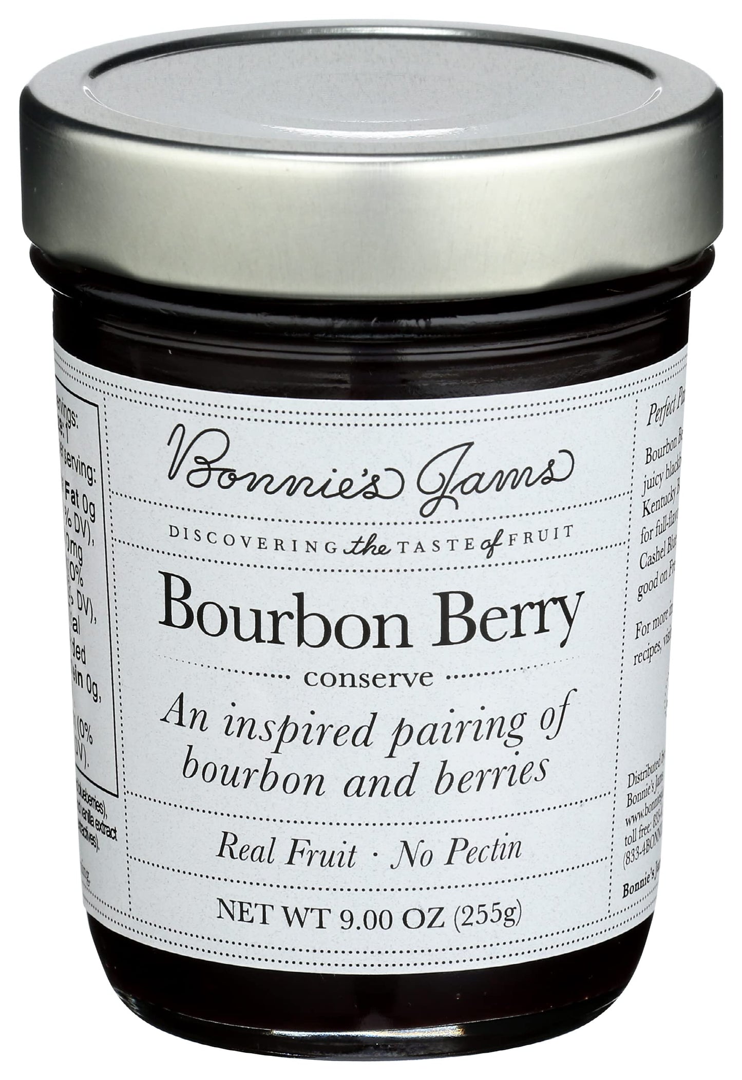 Bonnies Jams Bourbon Berry Jam, 9 OZ