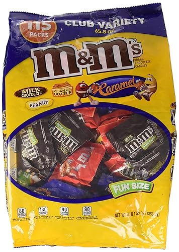 M&M'S 115 Count Chocolate Candies Variety Pack, 65.5 Ounce