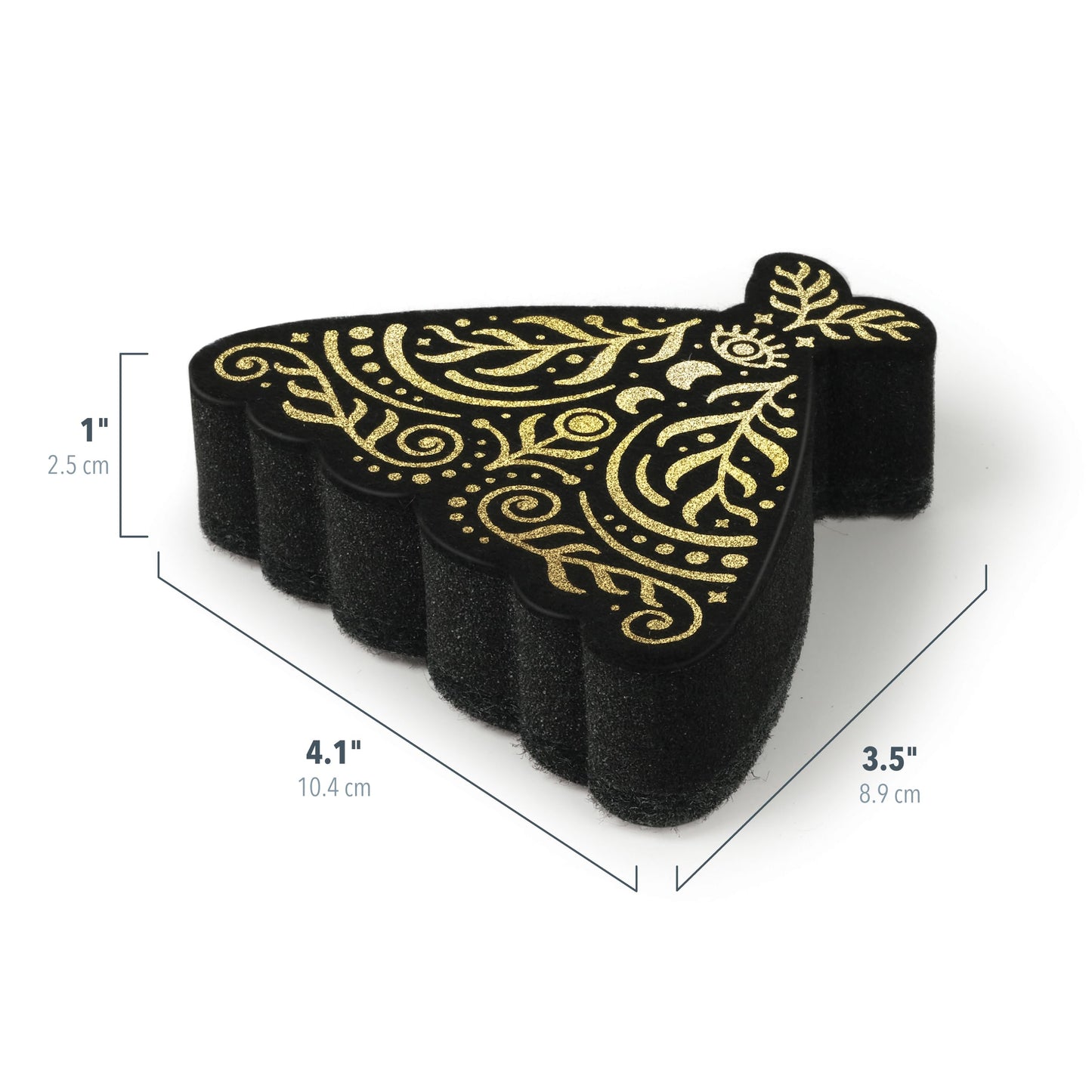 Genuine Fred Night Scrub Moth Kitchen Sponges - Set of 2 Moth-Shaped Sponges with Celestial Gold Metallic Details - Triple-Layer Design - Cute