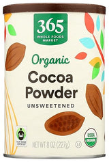 365 by Whole Foods Market, Organic Cocoa Powder, Unsweetened, 8 Ounce