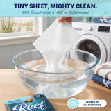 Reef Sheets Laundry Detergent Sheets, 64 loads, Hypoallergenic & Plastic-Free Eco-Friendly Packaging, Gentle on Skin, Tough on Stains