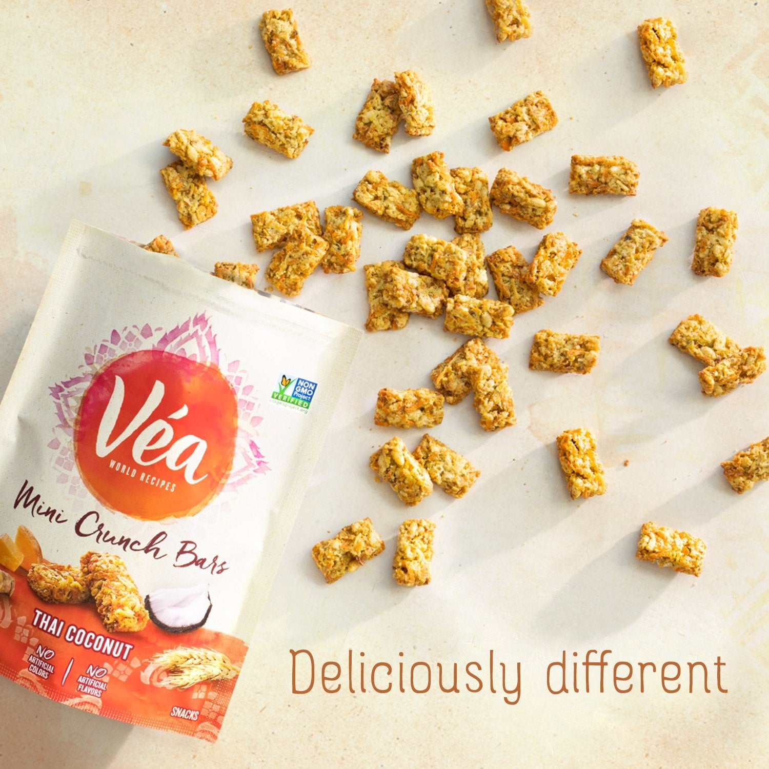 Vea Snacks Mini Crunch Bars, Thai Coconut, 5 Ounce