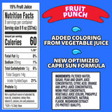 Capri Sun Flavored Juice Drink Blend with Other Natural Flavor, 1 Bottle, for School Lunches and On-the-Go Hydration, Fruit Punch, All Natural