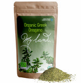 My Land Organic Greek Oregano - Cut & Sifted Whole-Leaf, 1.76 oz (50 g) | Single-Origin from Mount Olympus, Greece | For Mediterranean Cooking