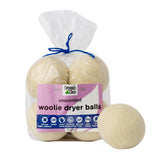 Organic Chix All Natural Unscented Dryer Balls - 100% Pure Wool, Reusable & Natural Alternative to Fabric Softener & Dryer Sheets - Handmade in USA