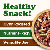 Food to Live Organic Dry Roasted Pecan Pieces, 8 Ounces - Oven Toasted, No Oil Added, Unsalted, Rich in Flavor and Crunch Nuts, Perfect for Cooking