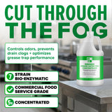 Grease Eater Pro Concentrate 1 Gallon (128 Uses) - Enzyme Grease Trap Treatment & Drain Maintainer, Grease Trap Cleaner for Odor Control & FOG