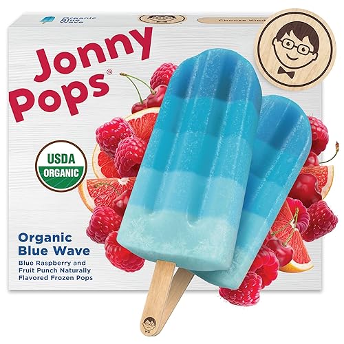 JonnyPops Organic Blue Wave Frozen Pops 8ct