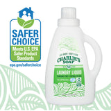 Charlie’s Soap Laundry Liquid (50 Loads, 6 Pack) Natural Deep Cleaning Hypoallergenic Laundry Detergent - Safe, Effective and Non-Toxic