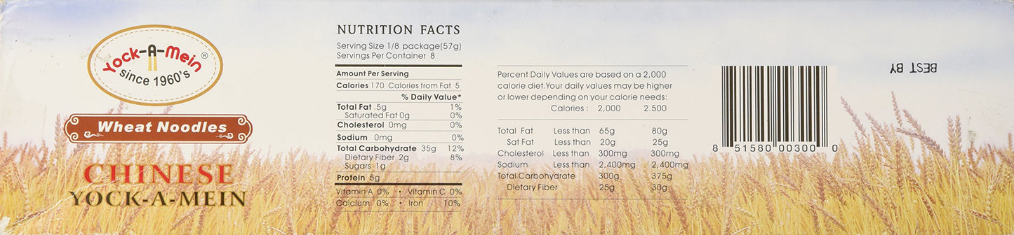 Yock-A-Mein Wheat Noodles, Medium, 16-ounce