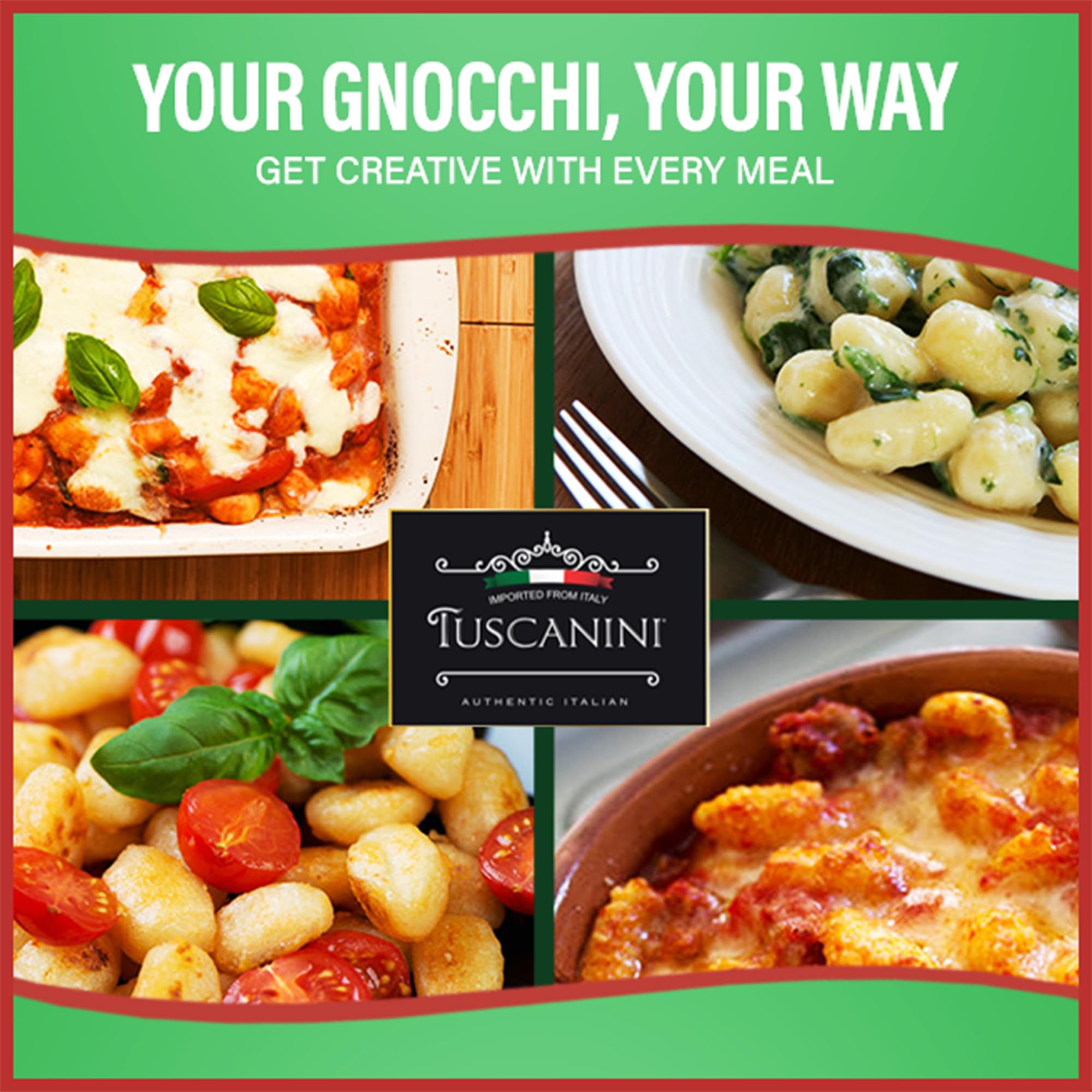 Tuscanini Cauliflower Gnocchi 16oz (2 Pack) | Imported From Italy, Low Fat, Ready in Minutes!