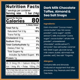 Chocxo Dark Milk Chocolate Toffee, Almond & Sea Salt Snaps - Low in Real Sugar, Organic, Non-GMO, Gluten Free & Kosher, No Artificial Sweeteners or