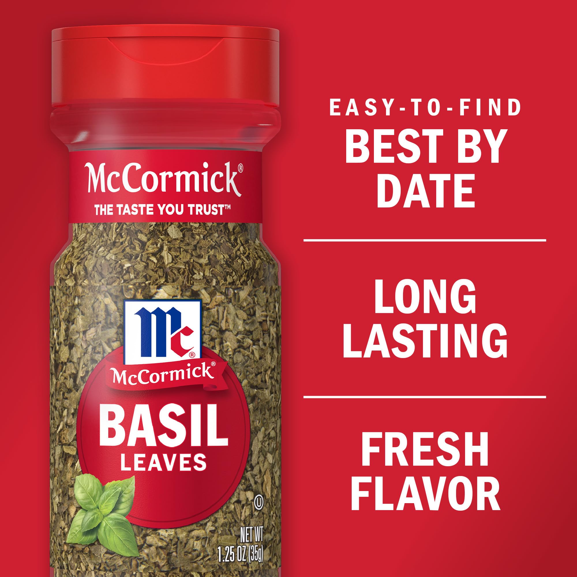McCormick Basil Leaves, 1.25 oz