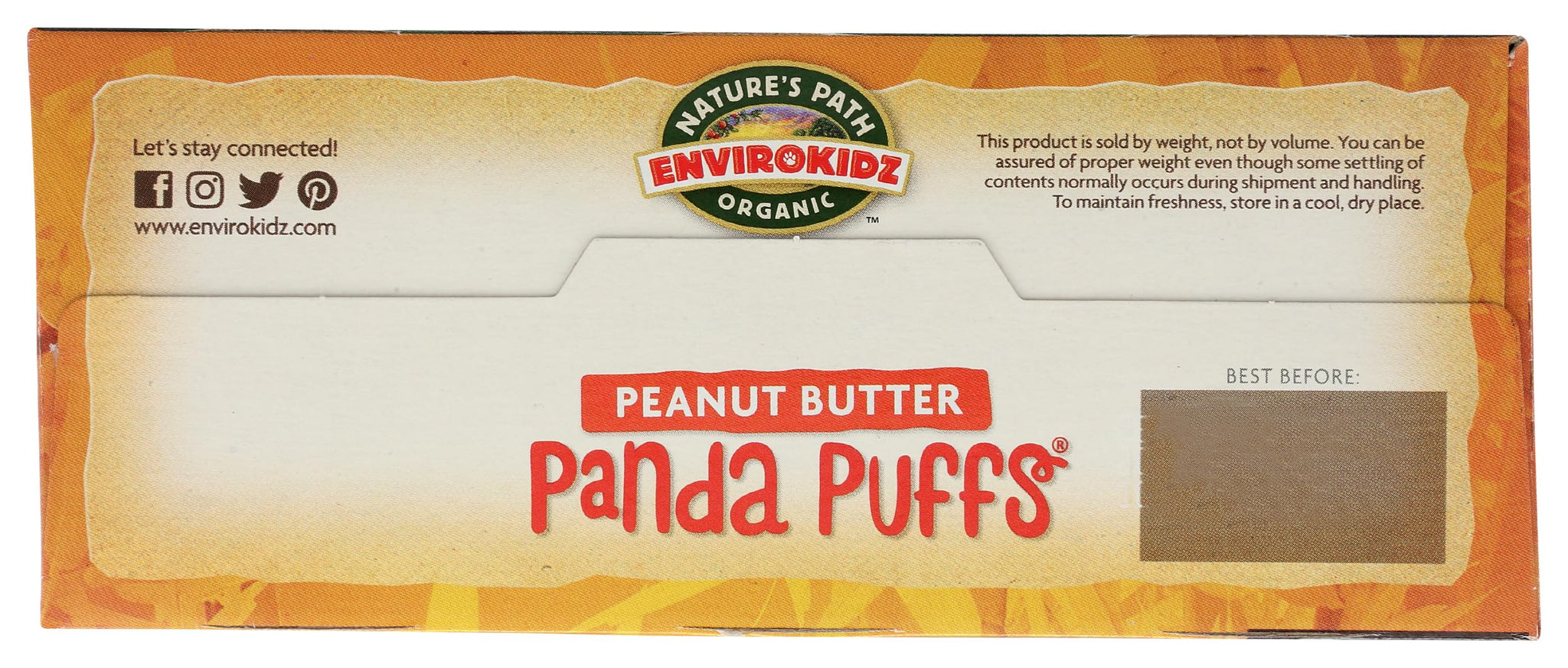 EnviroKidz Peanut Butter Panda Puffs Organic Cereal, 10.6 oz