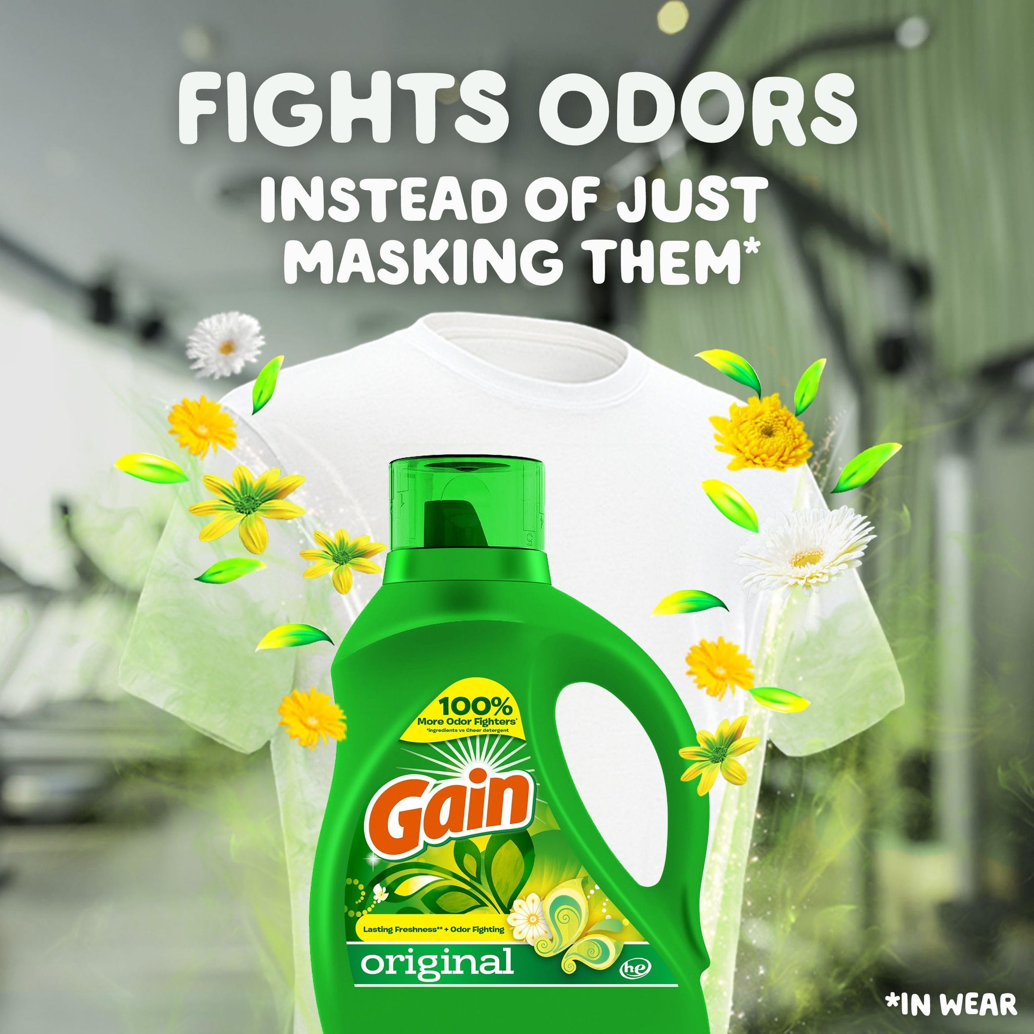 Gain Liquid Laundry Detergent, Original Scent, 113 fl oz, 78 Loads, Freshness + Odor Fighting, High Efficiency Washing Machine Liquid Cleaning Soap