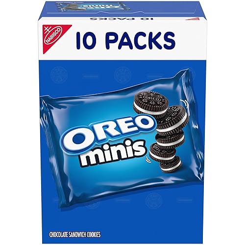 OREO Mini Chocolate Sandwich Cookies, 10 Snack Packs