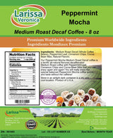 Peppermint Mocha Medium Roast Decaf Coffee (Gourmet, Naturally Flavored, Whole Coffee Beans) (8 oz, ZIN: 561065)