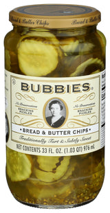 Bubbies, Pickles, Bread & Butter, 33 oz