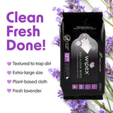 Wipex XL Wet Floor Wipes for Squeegee Stick, Cuban Mop or Sweeping Mop, Plant Based Multi Surface Cleaning Wipes, Lavender Scent, Huge Disposable