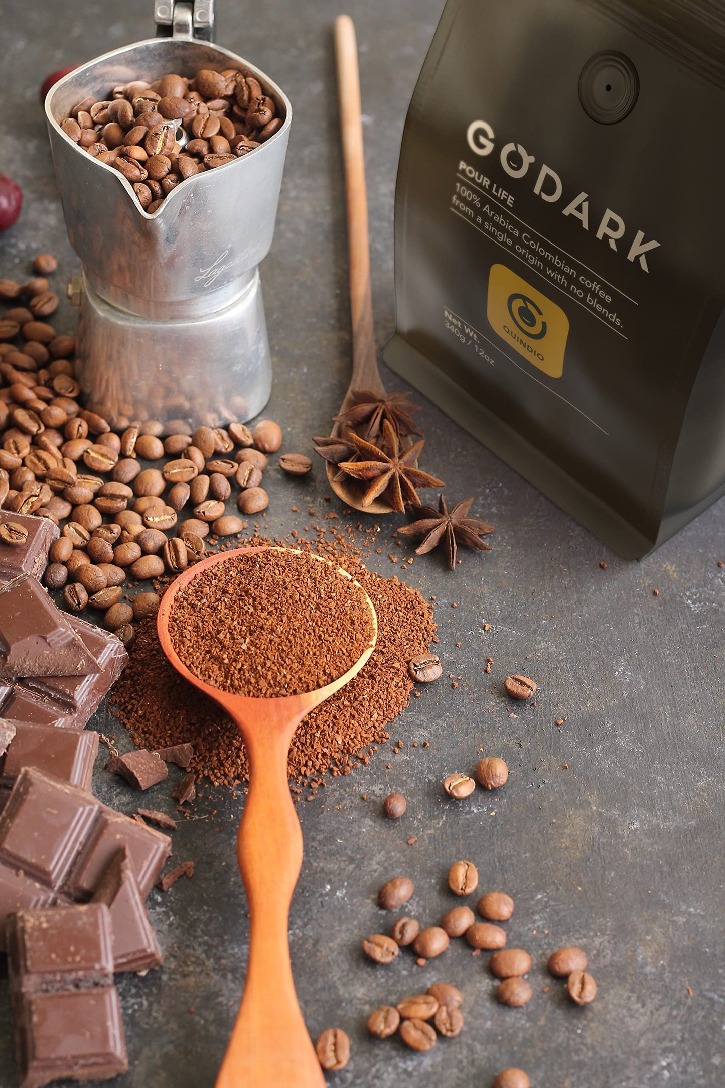 Colombian Tabi Coffee from Quindio Region, Tierra Linda Farm, Medium Roast, 1 Bag, Whole Bean.