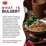 Spicy World Bulgur Coarse #3, 4 LB Bag | Excellent USA Grown Bulgur Wheat for Tabouleh | 100% Natural & Pure | Great for Vegan Recipes
