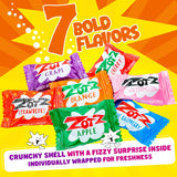 Fizzy Filled Hard Candy 4 lb - Bulk Bag, Assorted Fruit Flavors, Fizzing Candies, Individually Wrapped