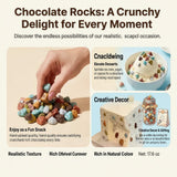 1.1 lb Chocolate Rocks - Edible Chocolate Stones, Premium Peanut-Free & Tree, for Kids & Adults - Perfect for Cake Decorating, Birthday Parties