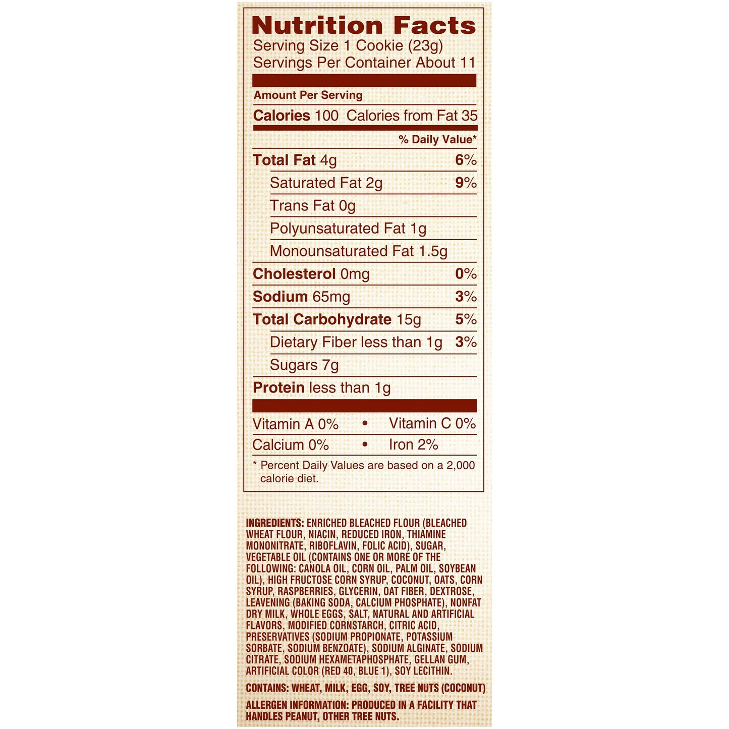 Archway Raspberry Filled Cookies (Pack of 4)