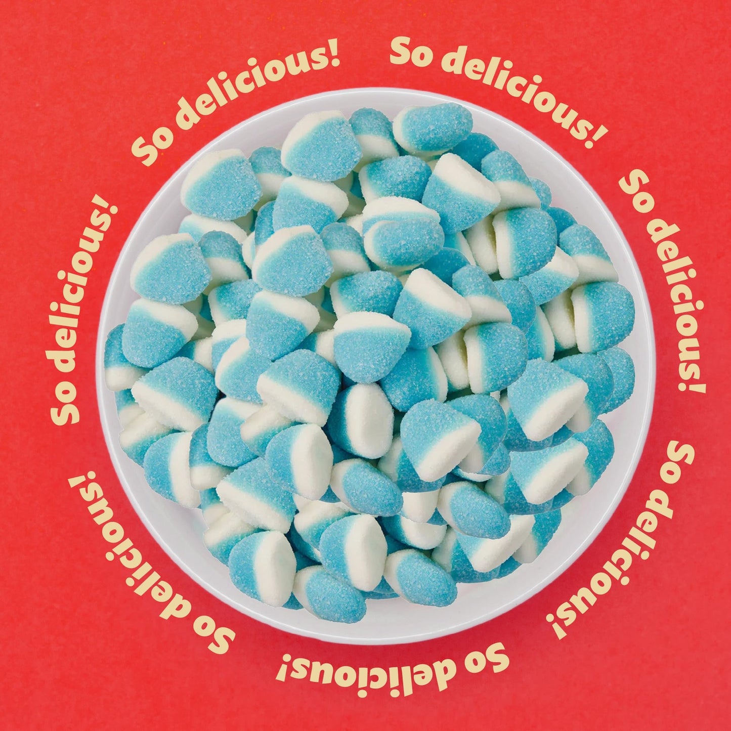 Blue Raspberry Puffs Gummy Candy | 2-Pound Bag | Baby Shower Treats