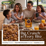 Landau Milk Chocolate Granola - Crunchy Whole Grain Oats with Real Chocolate Chunks - Non-GMO, Kosher Certified Diary Granola - Breakfast, Snack