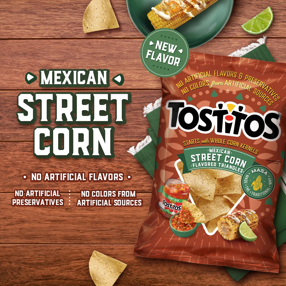 Tostitos Tortilla Chips, Mexican Street Corn, 11 Oz