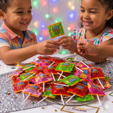 Jolly Ranchar Lollipops Assorted Flavors - Bulk Pack (65 Count) - Individually Wrapped Hard Candy Pops - Cherry, Green Apple, Watermelon & Pink