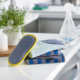 E-Cloth Kitchen Cleaning Kit, Premium Microfiber Cleaning Cloth with Scrubber, Ideal Cleaning Supplies for Kitchen Sinks and Dish Scrubber, 100 Wash
