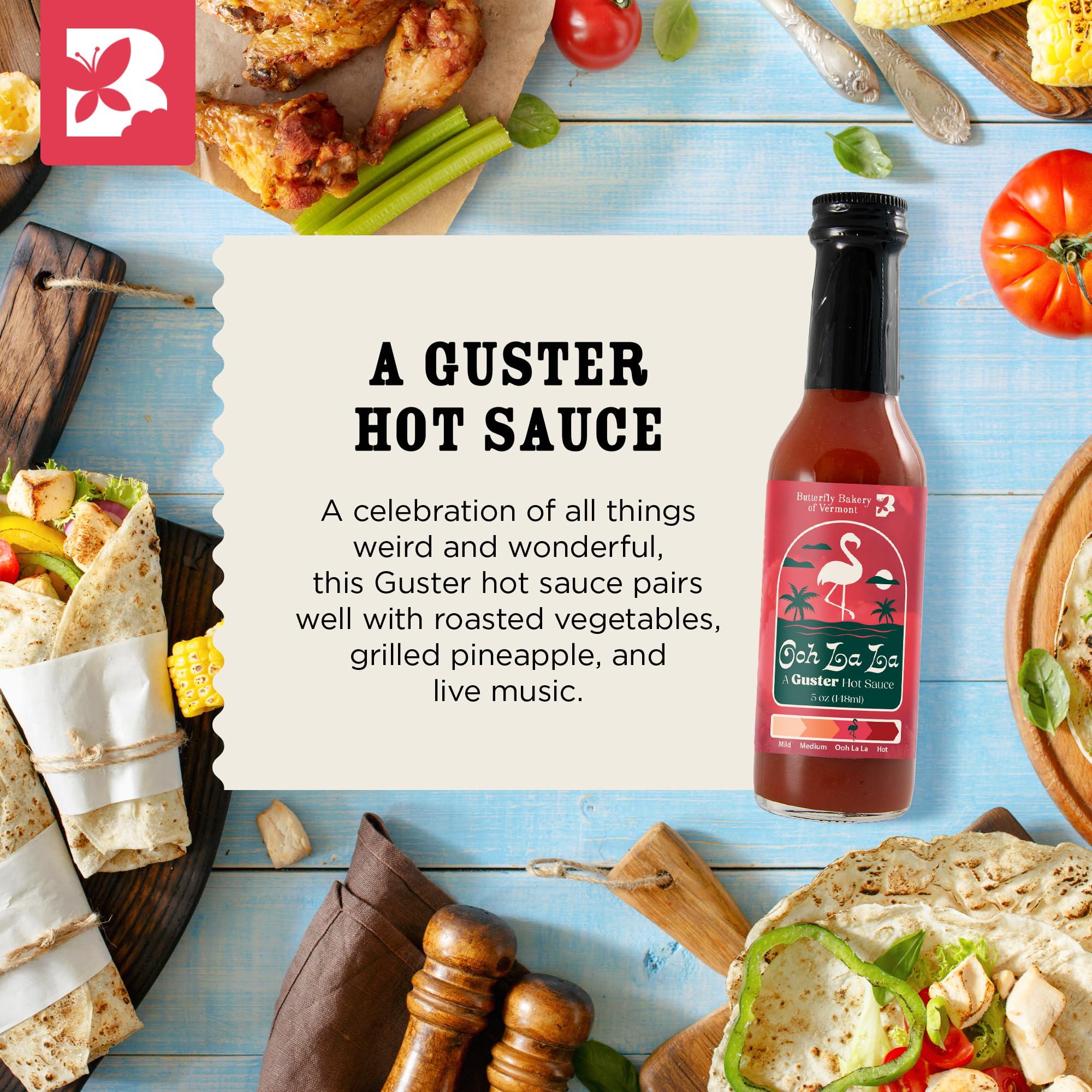 Butterfly Bakery of Vermont Ooh La La Hot Sauce, 5 fl oz