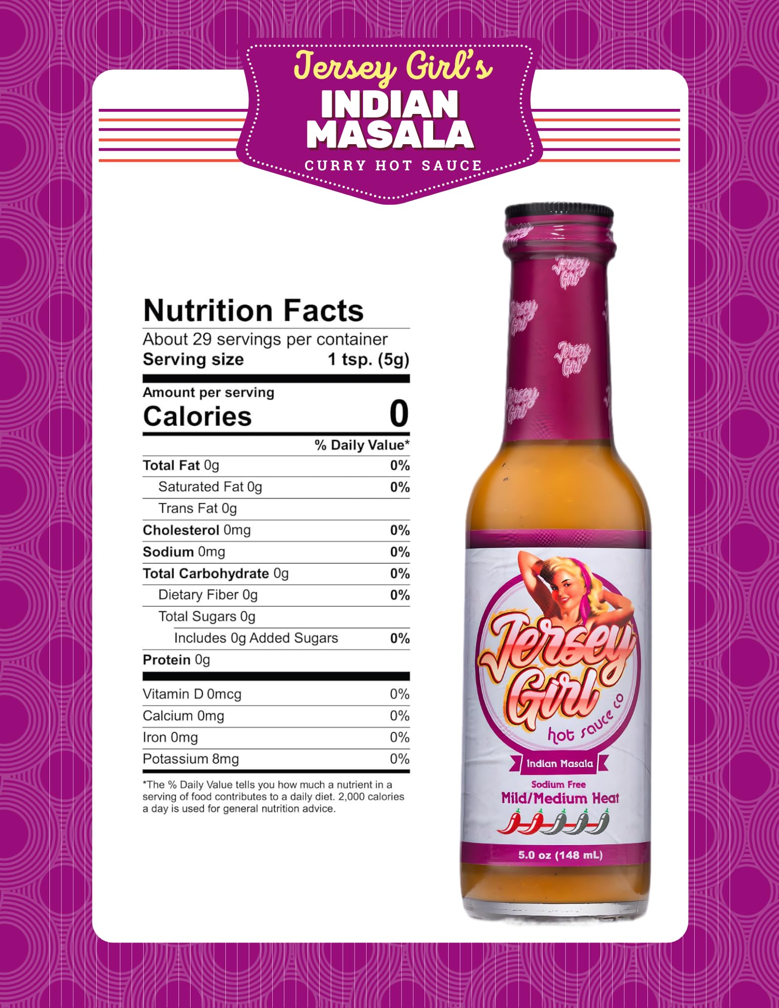 Jersey Girl All Natural Hot Sauce (Hot Sauce Variety 4 Pack) Low Sodium Hot Sauce Set