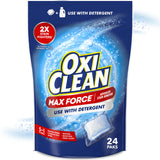 OxiClean Max Force Advanced Stain Remover Power Paks, Color-Safe, Bleach-Free Kids and Baby Essential, Use with Detergent to Remove Messy Stains like