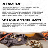 30 tablets - Seoul soup secrets - Instant Korean soup tablet, seafood vegetable stock broth, all natural ingredients, made in Korea