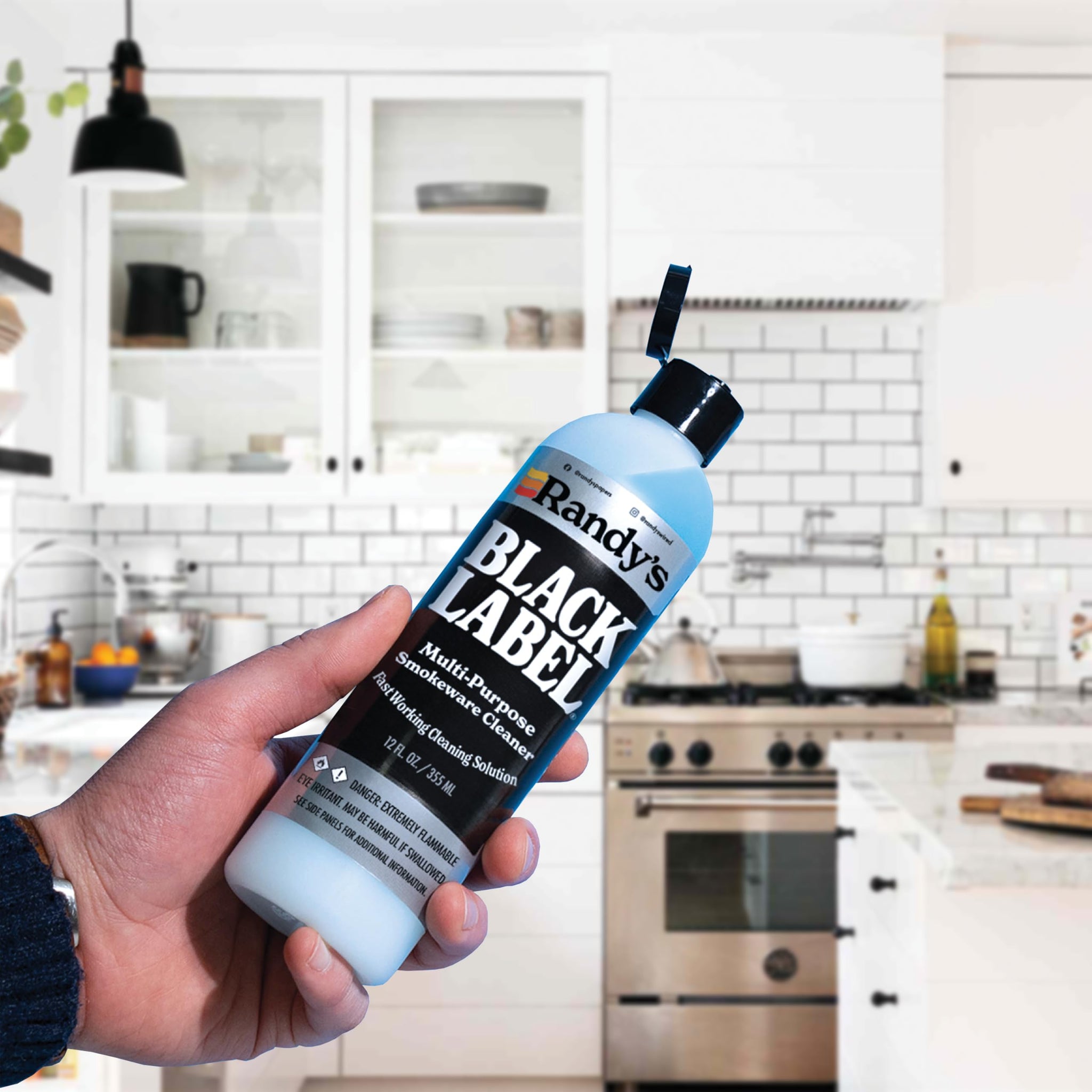 Randy's Black Label Cleaner - (12 fl oz) - Best Multipurpose Surface Cleaning Solution for Glass Tops, Metal and Ceramic Surfaces - Glass Top Cleaner
