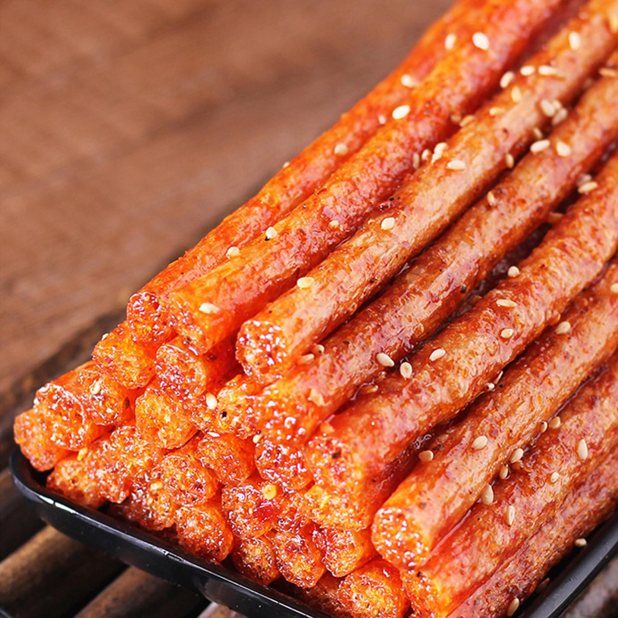 Spicy Strips,Latiao,4 Packs Chinese Spicy Sticks,Classic Piquancy Daily Party Latiao Delicious Snack-3.2Oz Per Pack